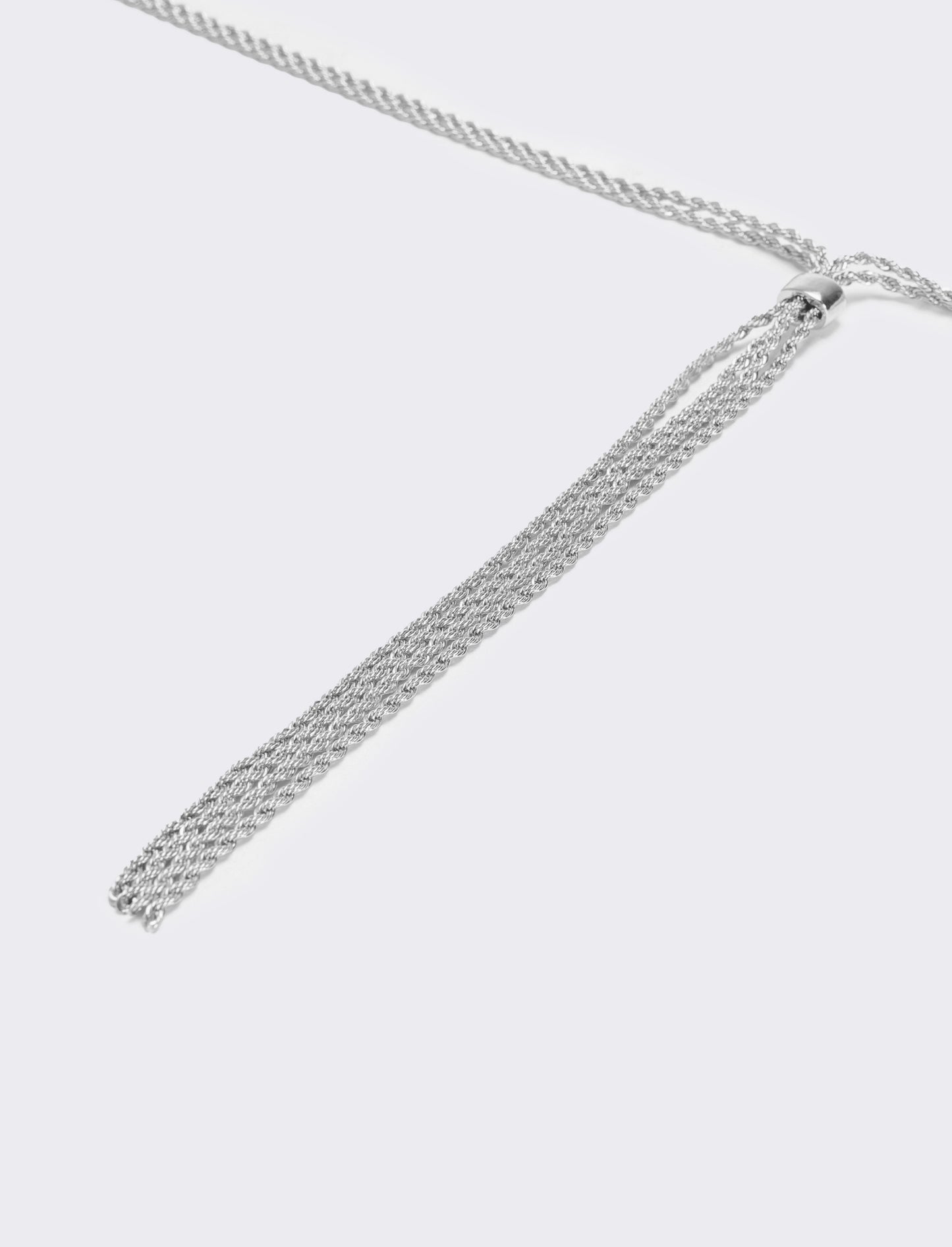 Collana saliscendi in strass elegante - Argento