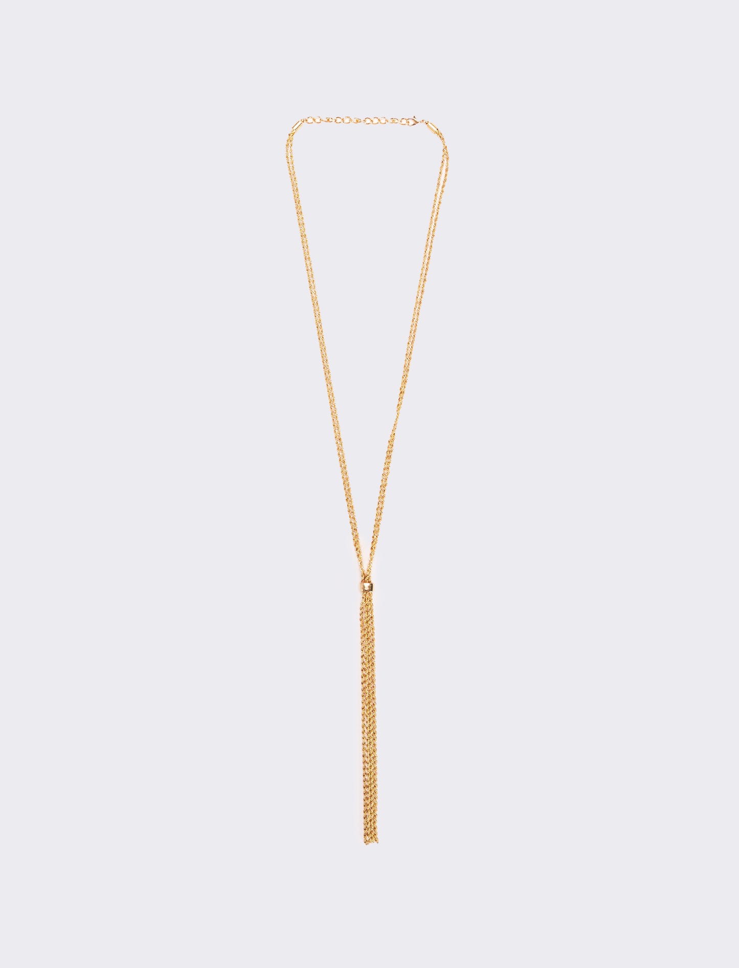 Elegant rhinestone drop necklace - Gold