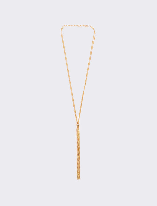Collana saliscendi in strass elegante - Oro rosa