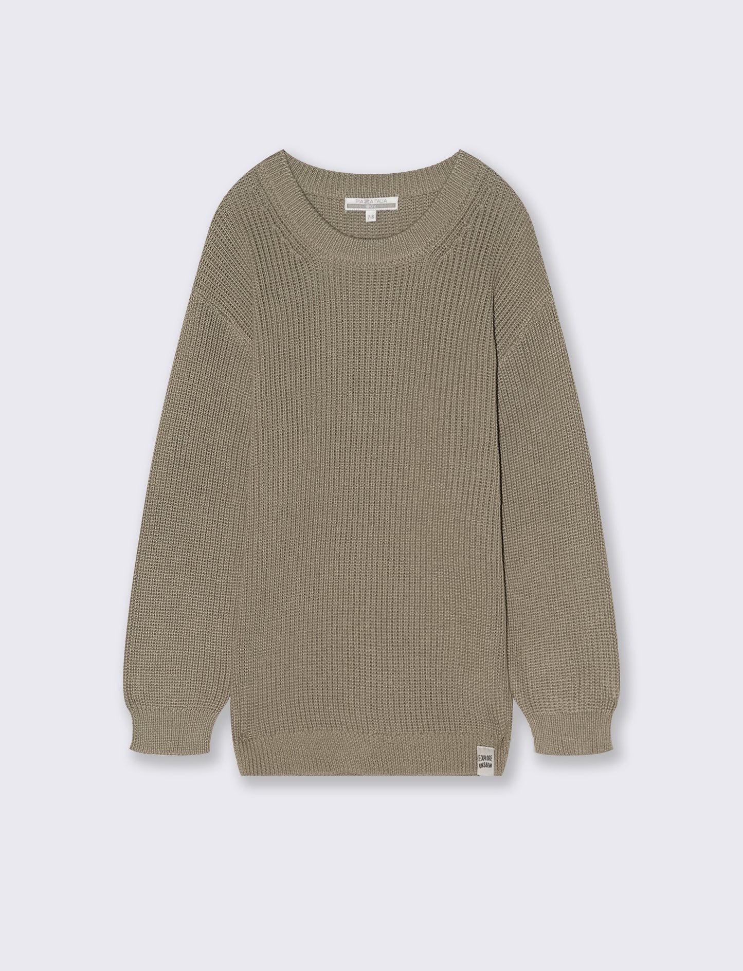 MAGLIA GIROCOLLO - Beige corda