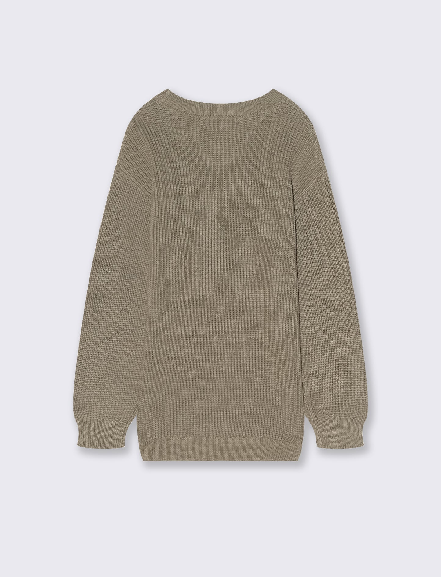 MAGLIA GIROCOLLO - Beige corda