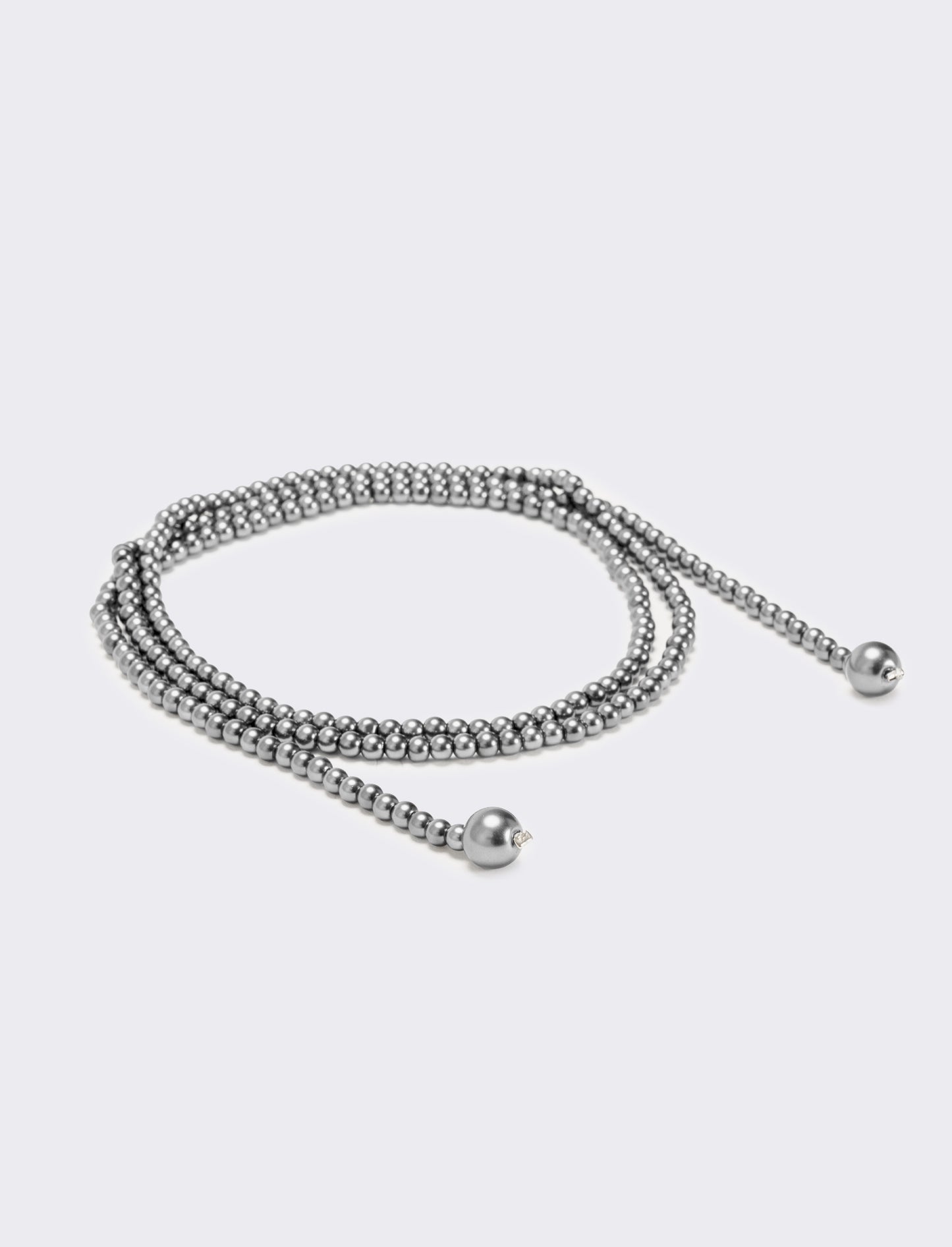 Collana saliscendi con perle eleganti - Grigio