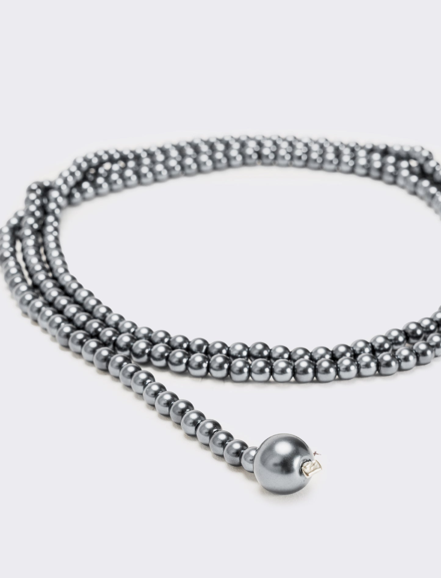 Collana saliscendi con perle eleganti - Grigio