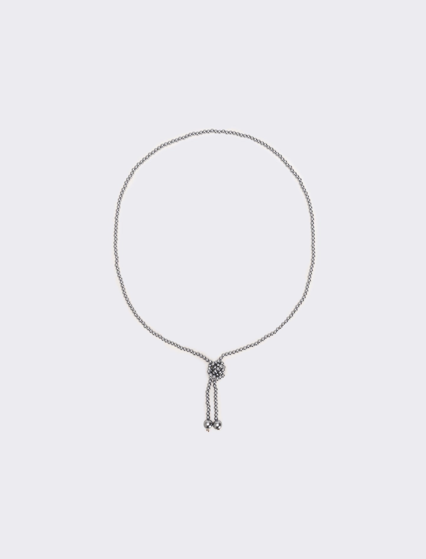 Collana saliscendi con perle eleganti - Grigio