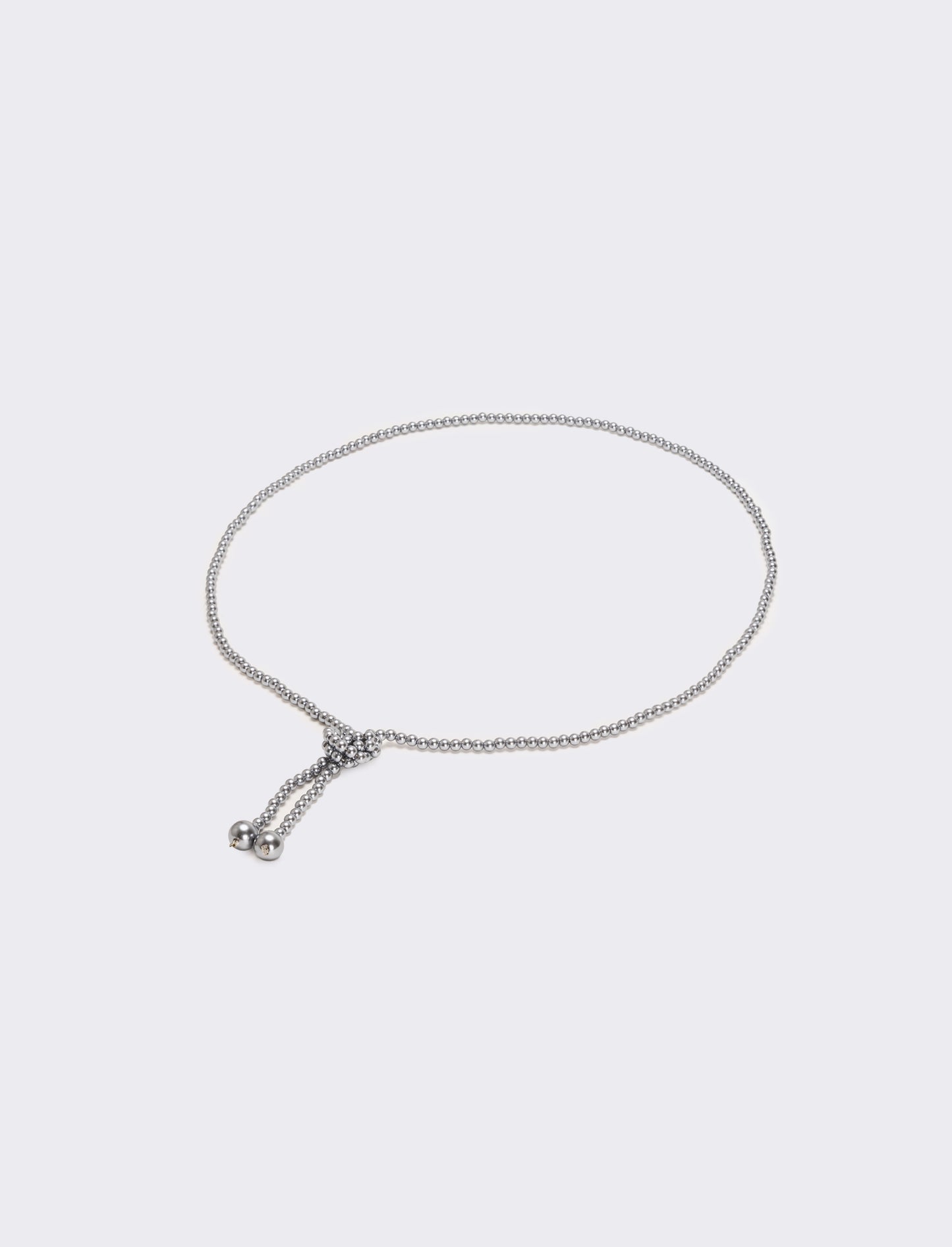 Collana saliscendi con perle eleganti - Grigio