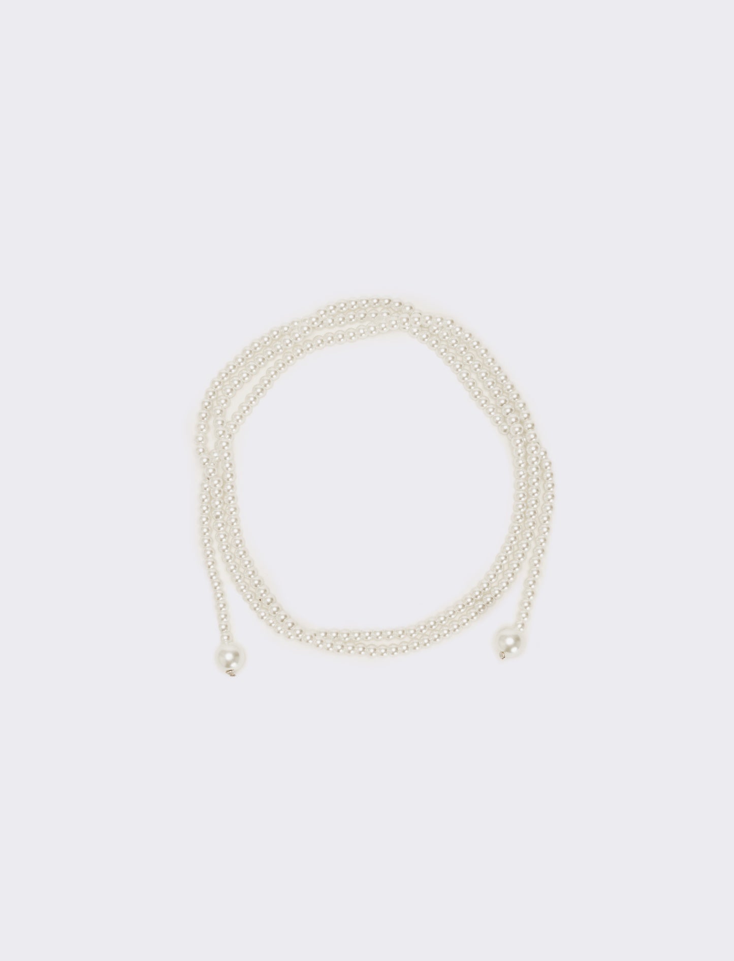 Elegant Beaded Adjustable Necklace - White