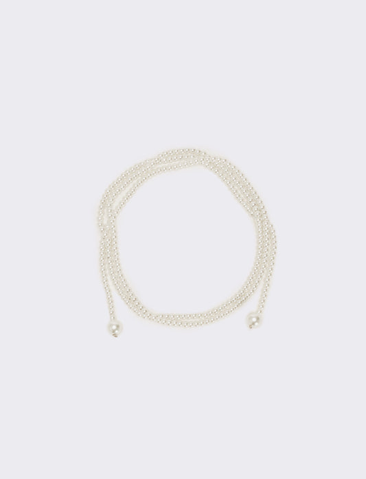 Collana saliscendi con perle eleganti - Bianco natural