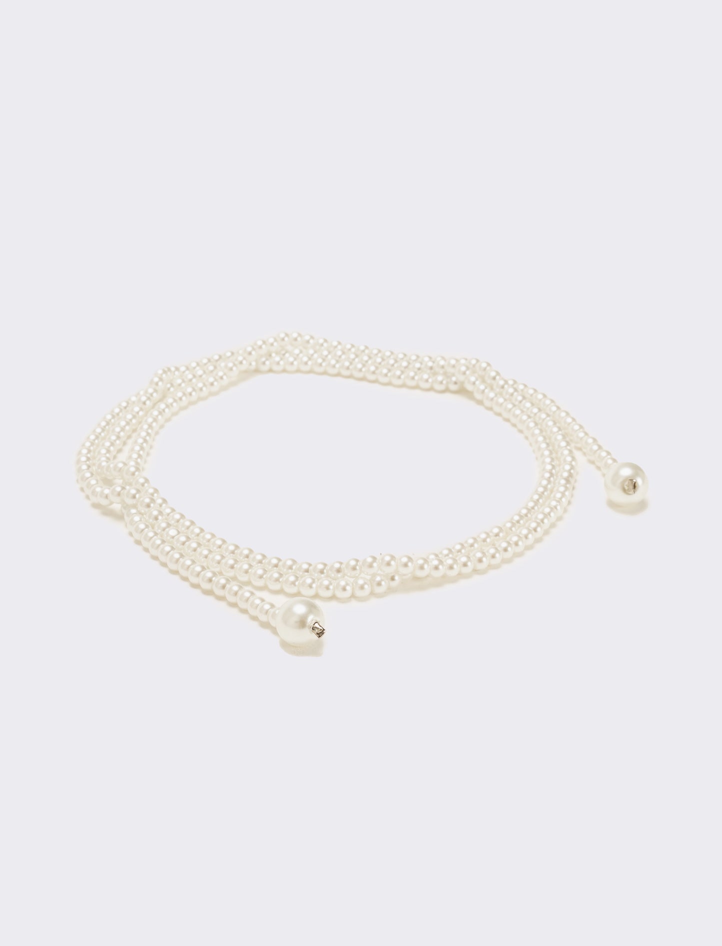 Elegant Beaded Adjustable Necklace - White