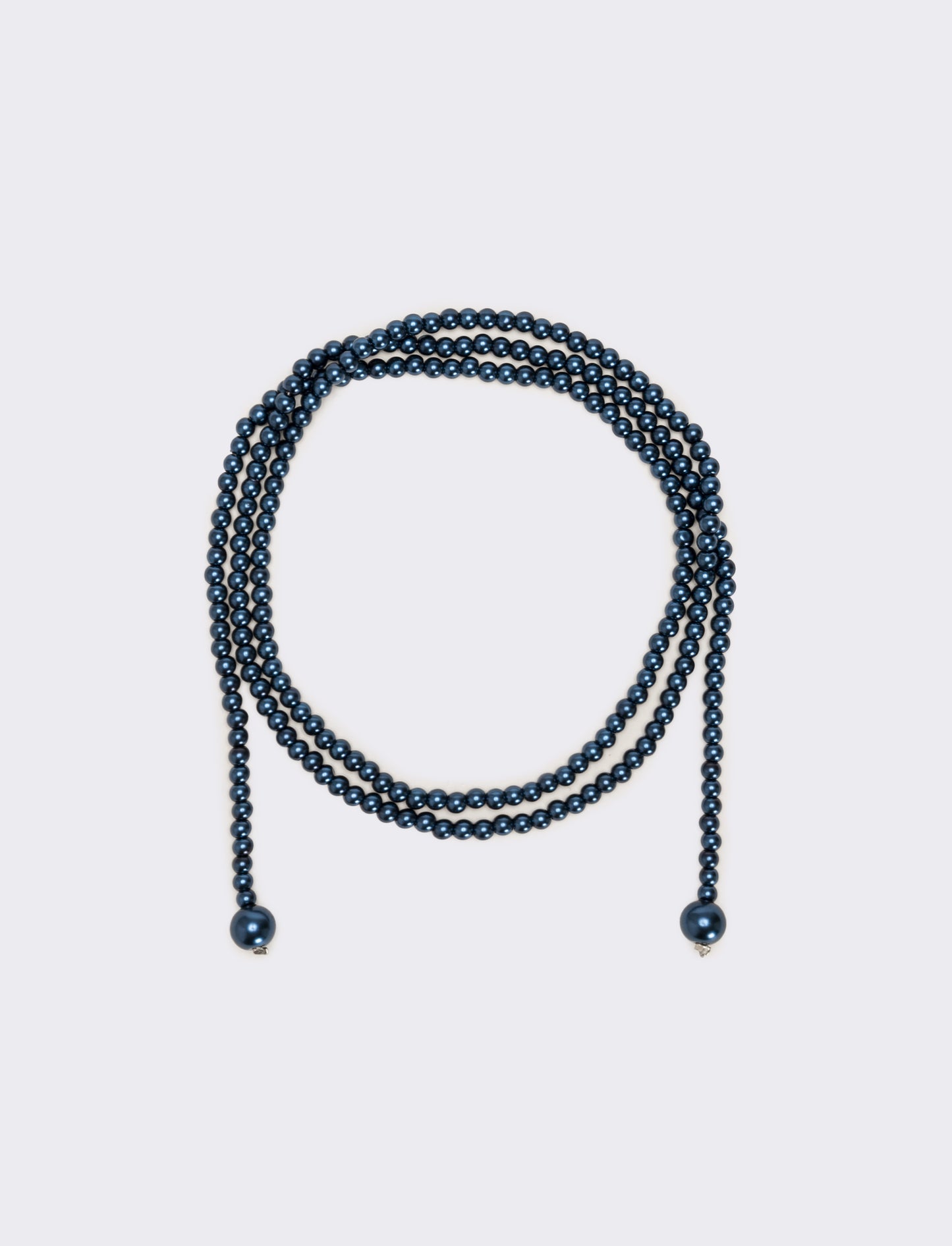 Collana saliscendi con perle eleganti - Blu