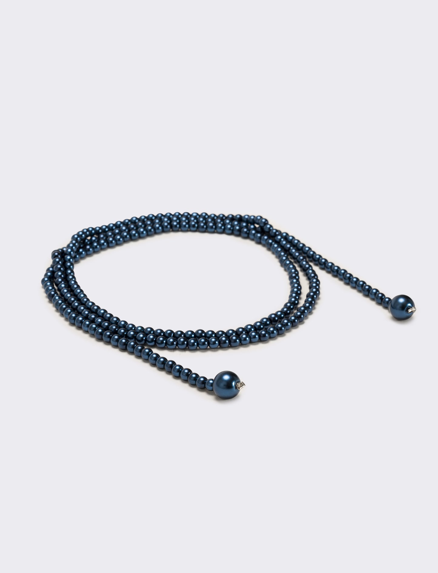 Collana saliscendi con perle eleganti - Blu