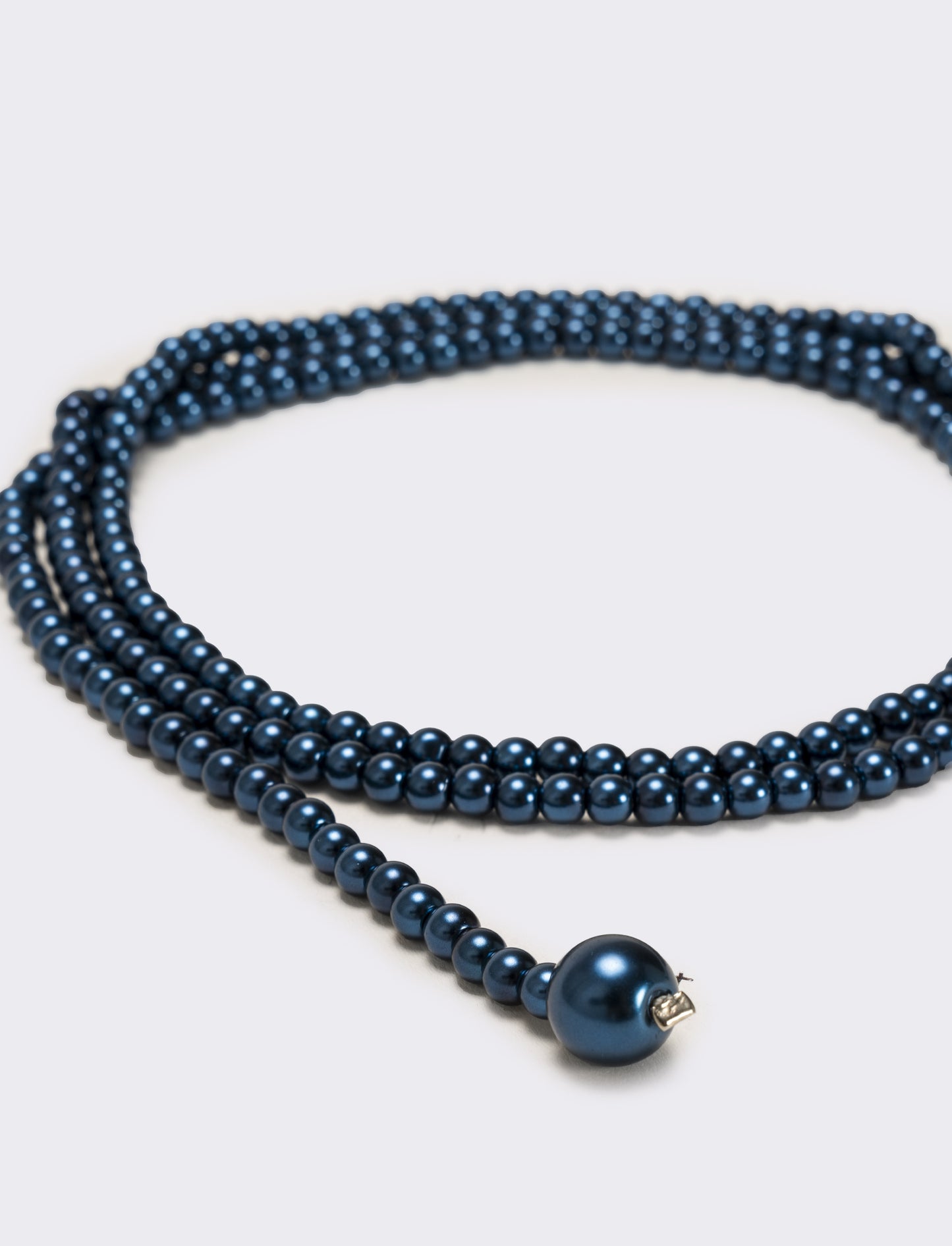 Collana saliscendi con perle eleganti - Blu