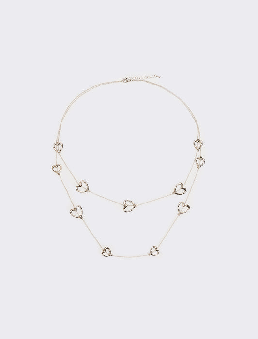 Collana con cuoricini e stelline per lei - Argento