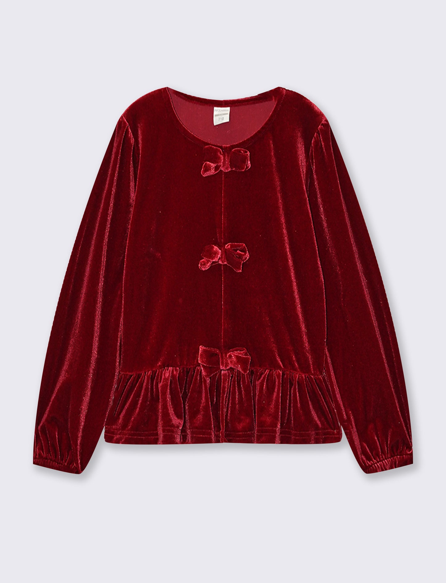 Blousa in velluto - Rosso