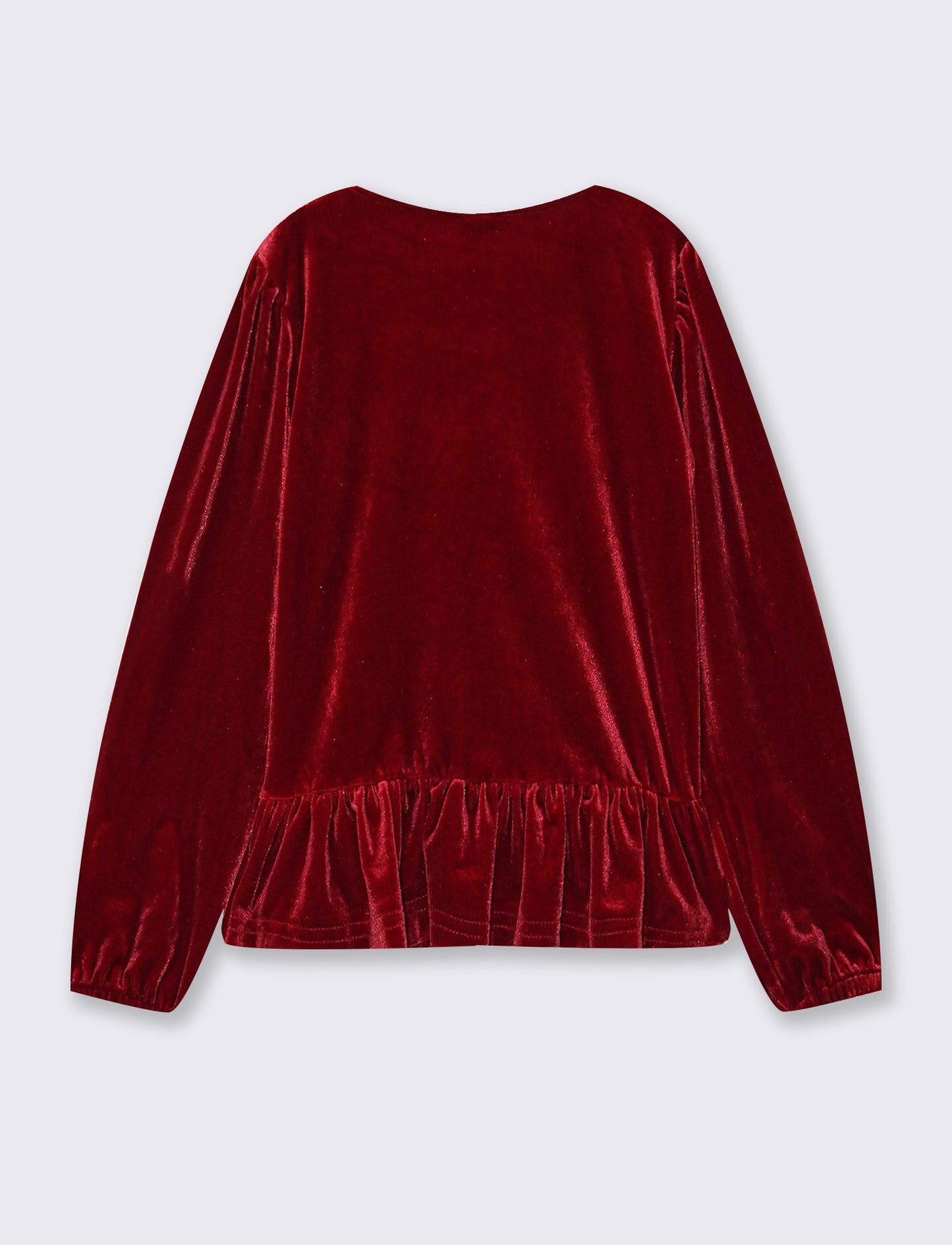 Blousa in velluto - Rosso