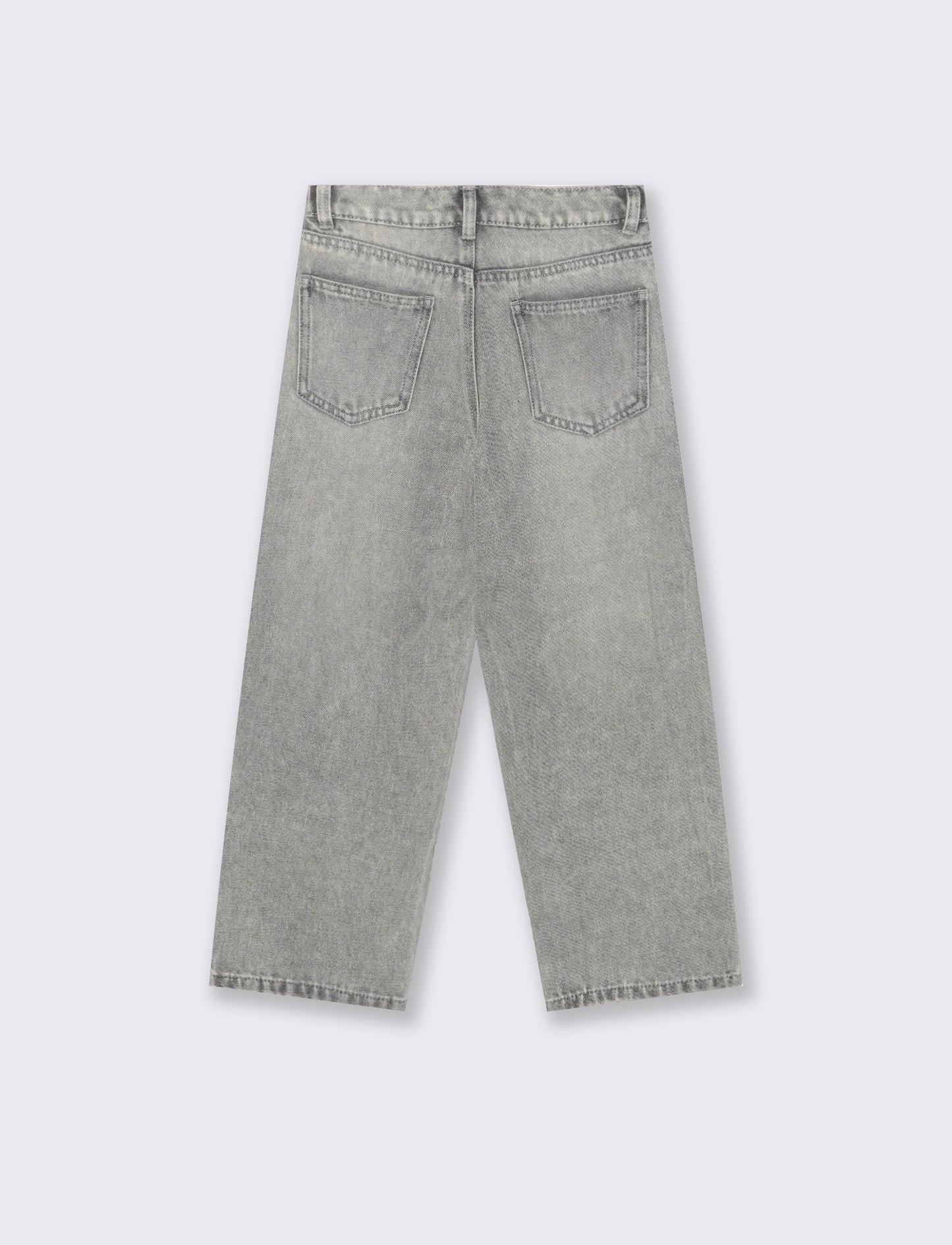 Denim modello wide leg. - Grigio