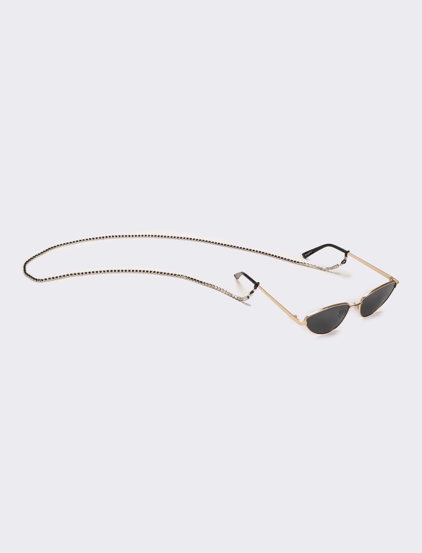 Laccio per occhiali con strass - Nero