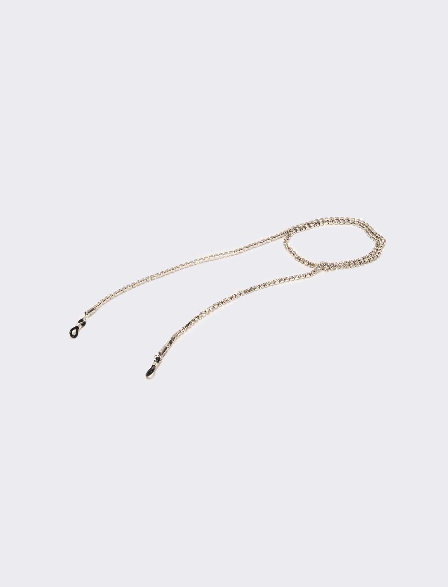 Laccio per occhiali con strass - Argento