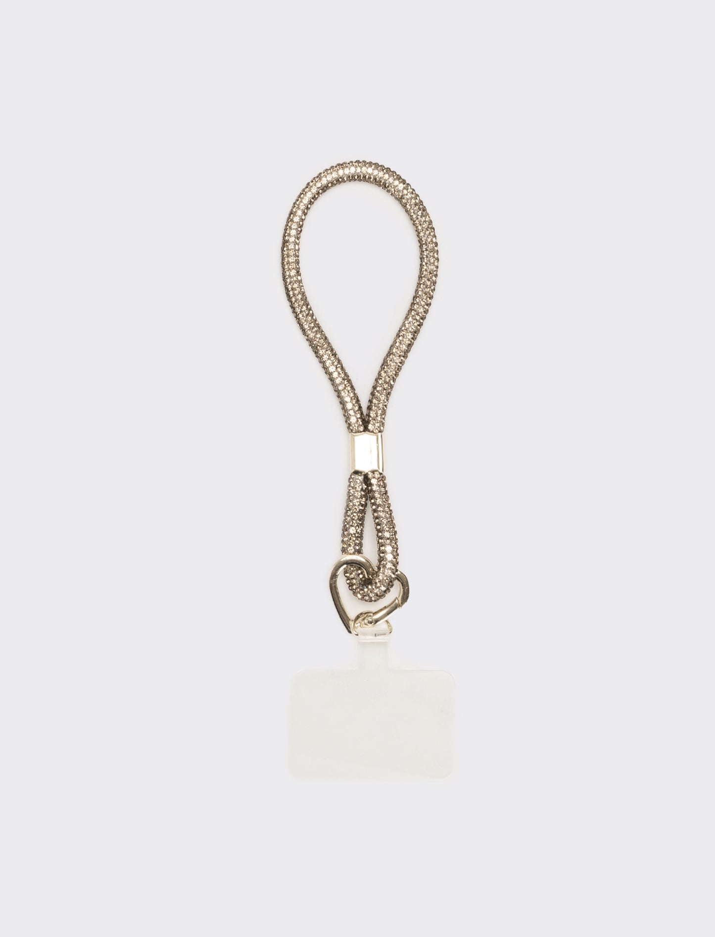 Laccio porta cellulare da polso con strass - Argento