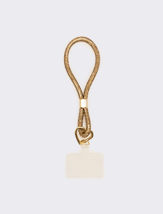 Laccio porta cellulare da polso con strass - Turchese