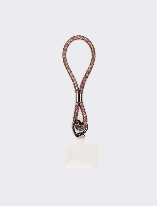Laccio porta cellulare da polso con strass - Viola