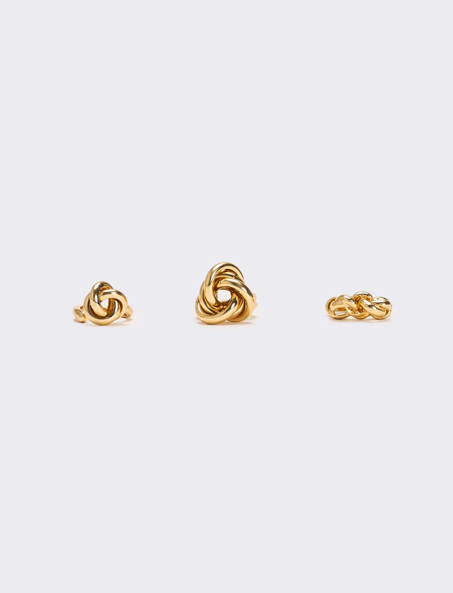 Card donna anelli 3 pezzi con nodo - Oro