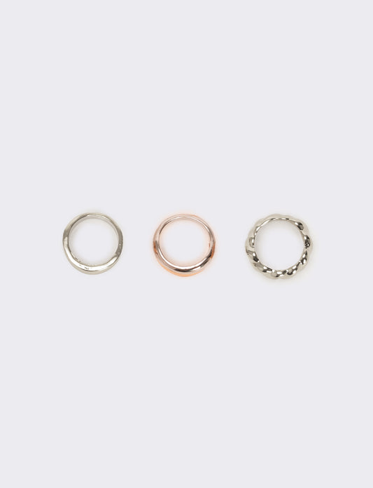 Card anelli donna 4 pezzi - Argento