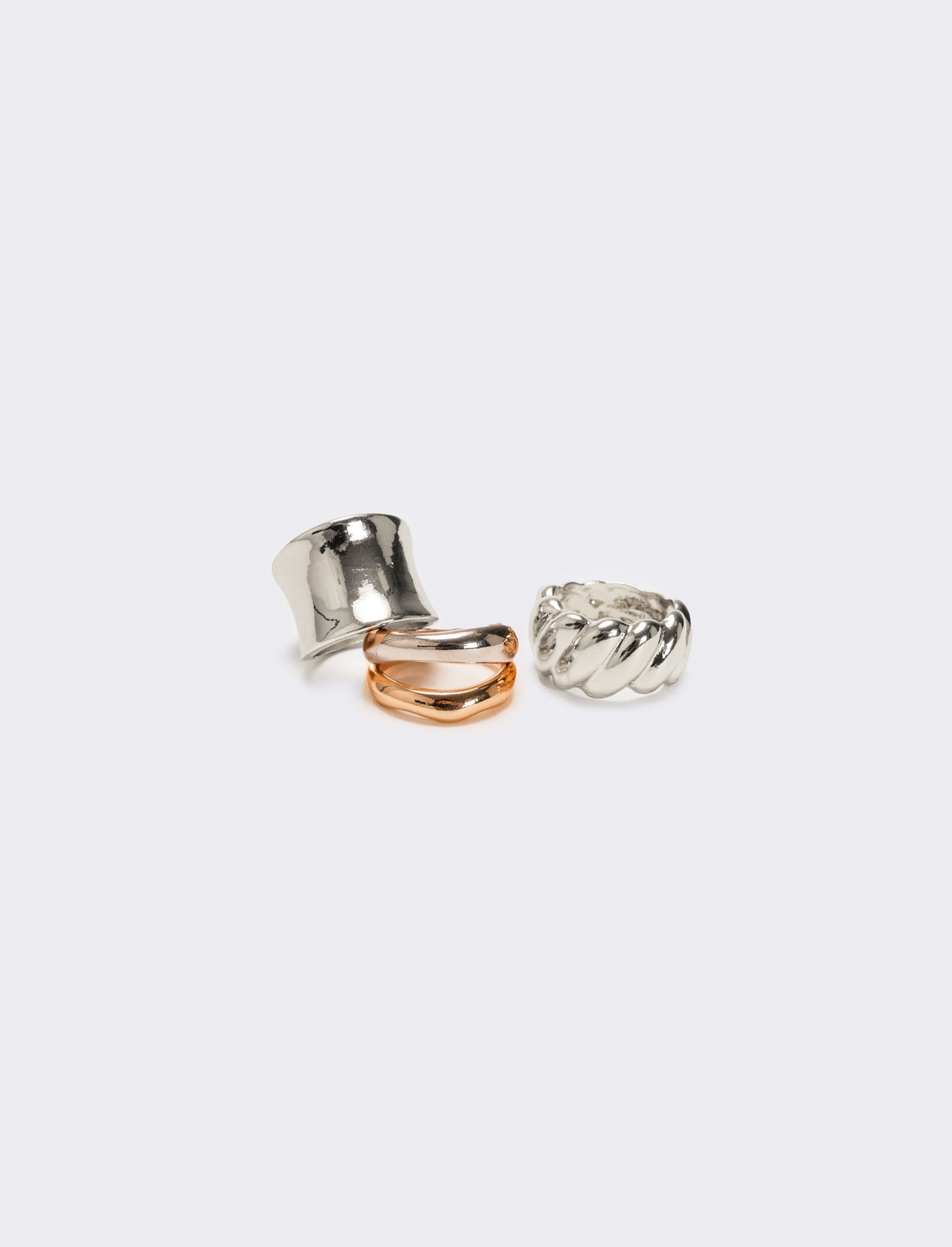 Card anelli donna 4 pezzi - Argento