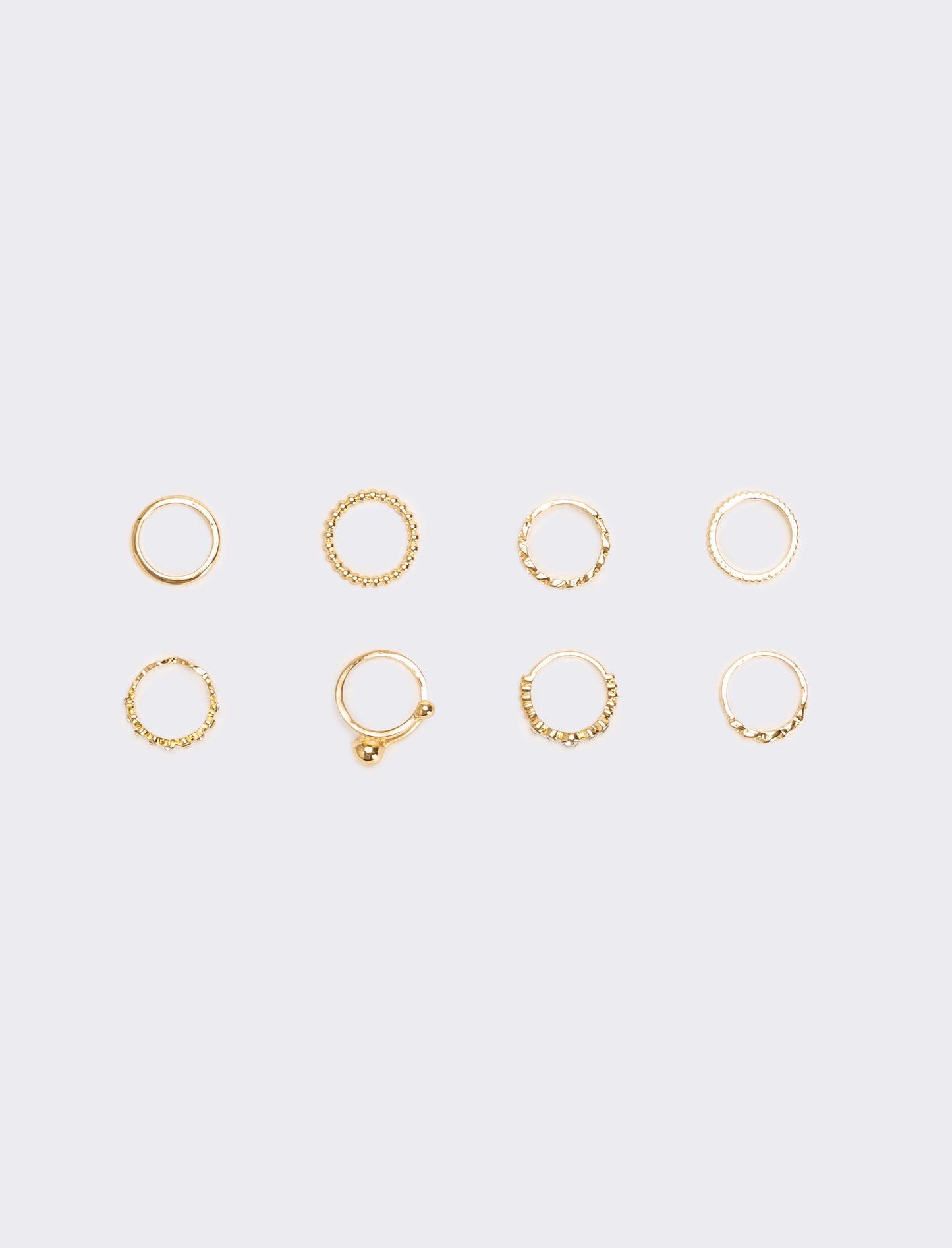 Card anelli 8 pezzi donna - Oro