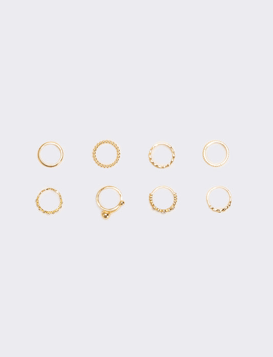 Card anelli 8 pezzi donna - Oro