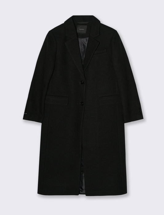 CAPPOTTO LUNGO MONOPETTO - Nero