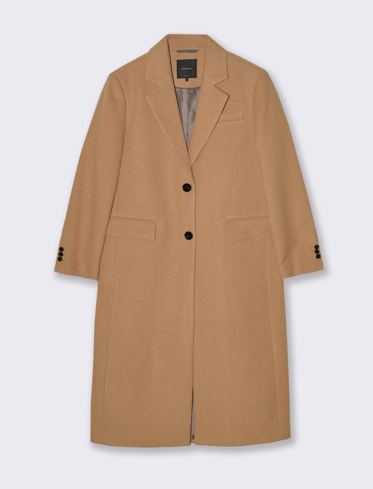 CAPPOTTO LUNGO MONOPETTO - Cammello