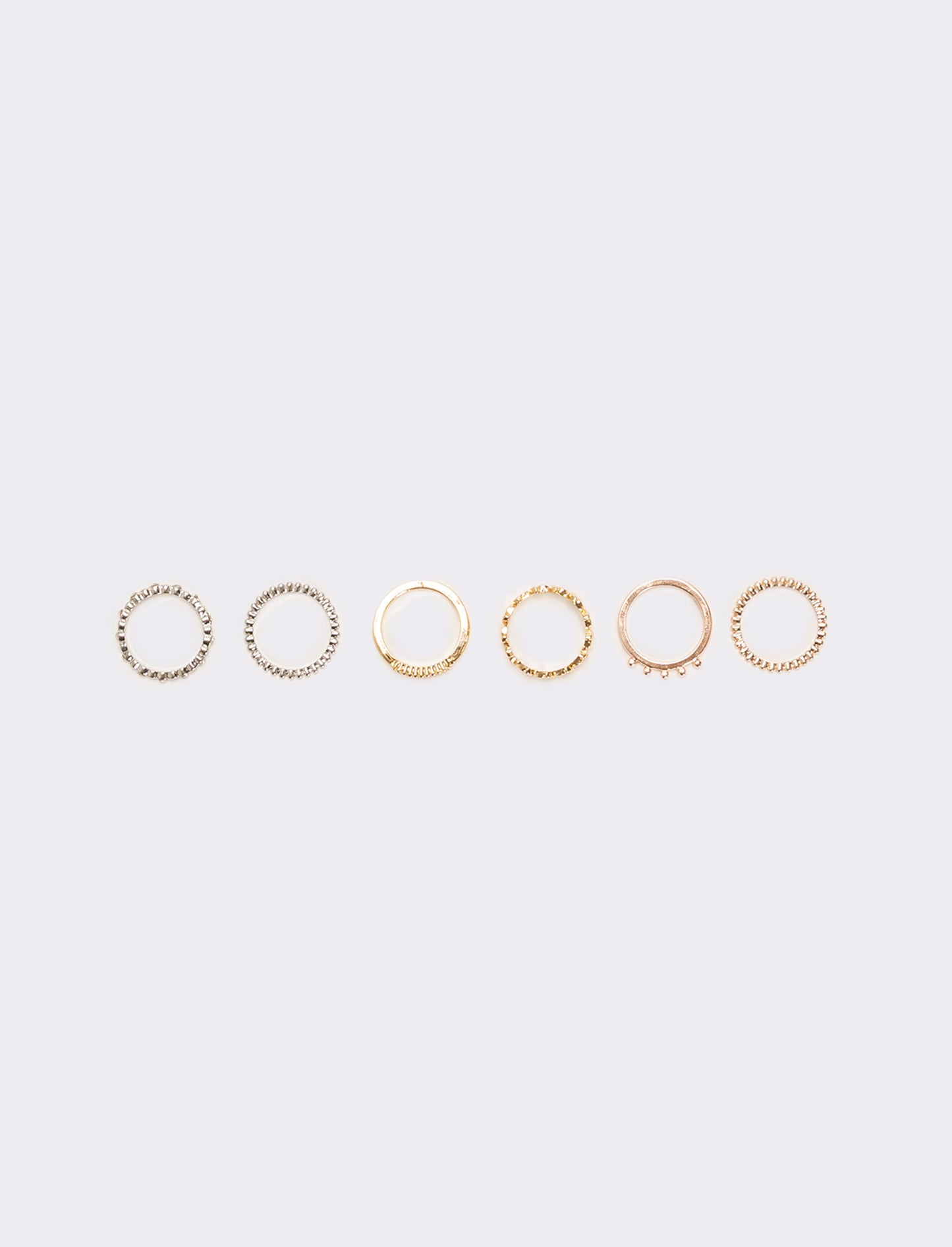 Card anelli 6 pezzi - Oro
