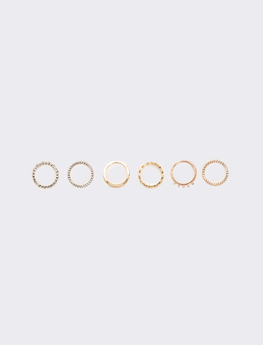 Card anelli 6 pezzi - Oro