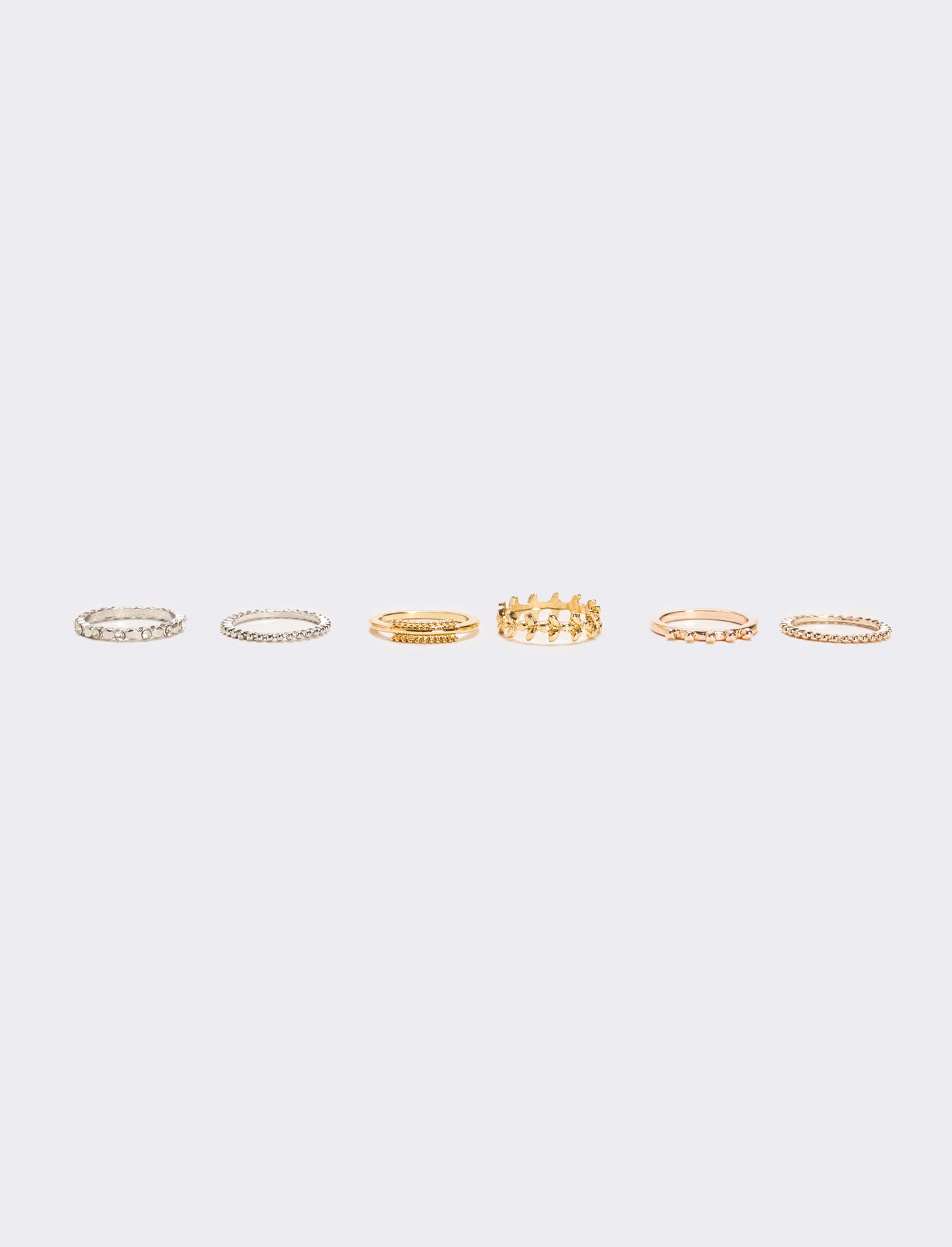 Card anelli 6 pezzi - Oro
