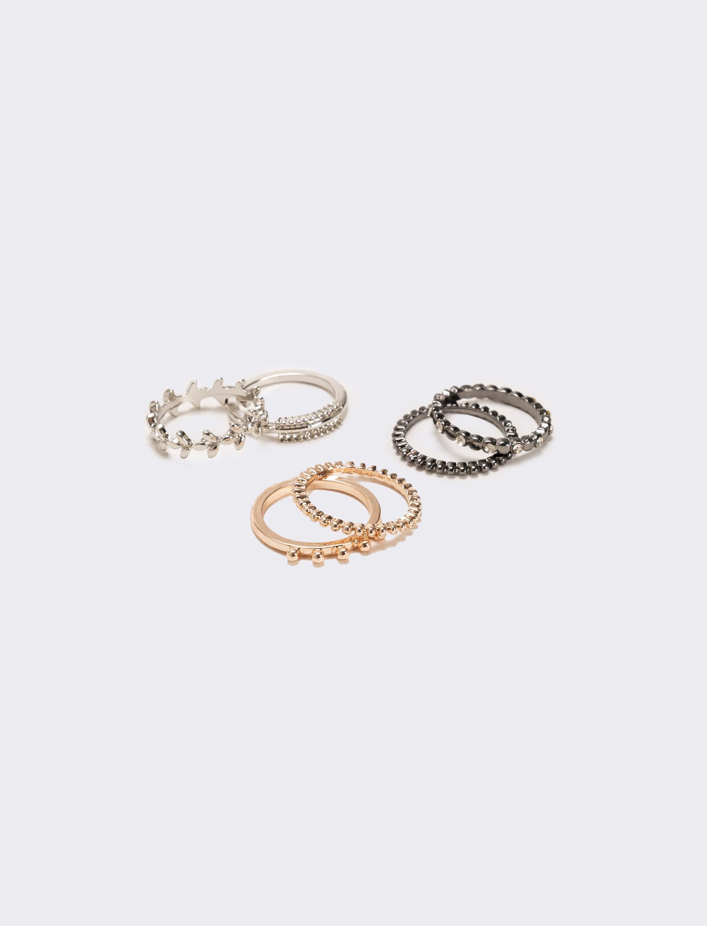 Card anelli 6 pezzi - Argento