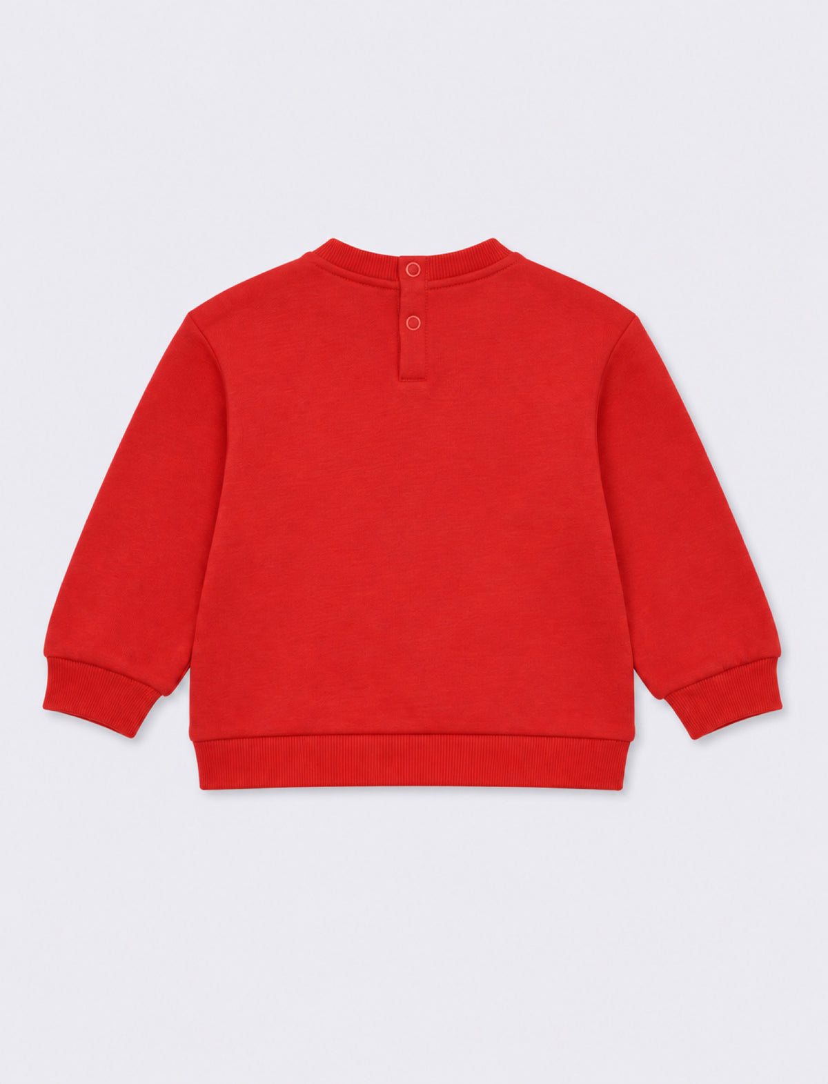 Crewneck sweatshirt with embossed print - Red