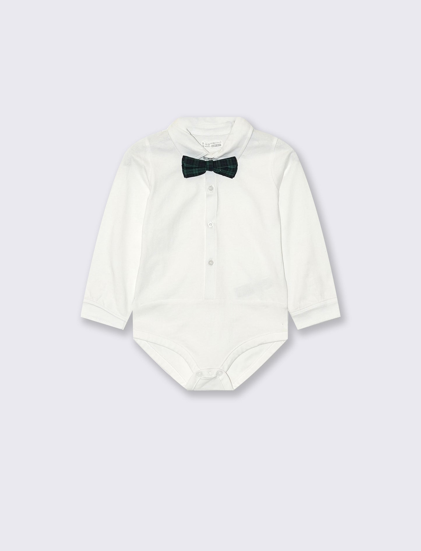 Camicia body elegante con papillon - Bianco latte