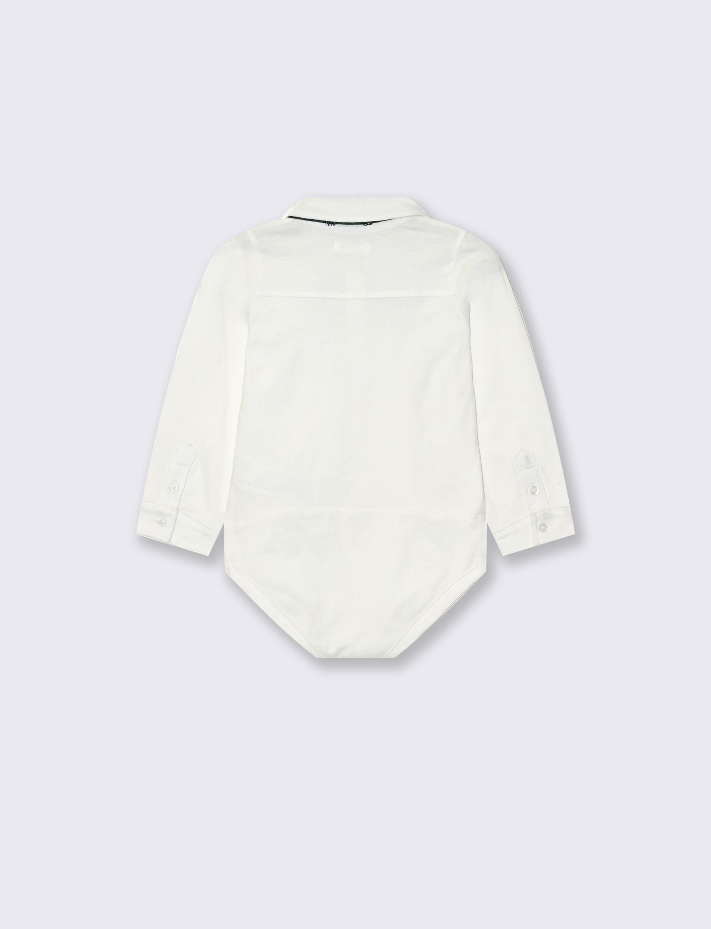 Camicia body elegante con papillon - Bianco latte