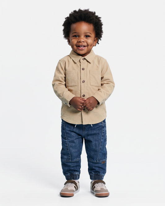 Regular corduroy shirt - Beige
