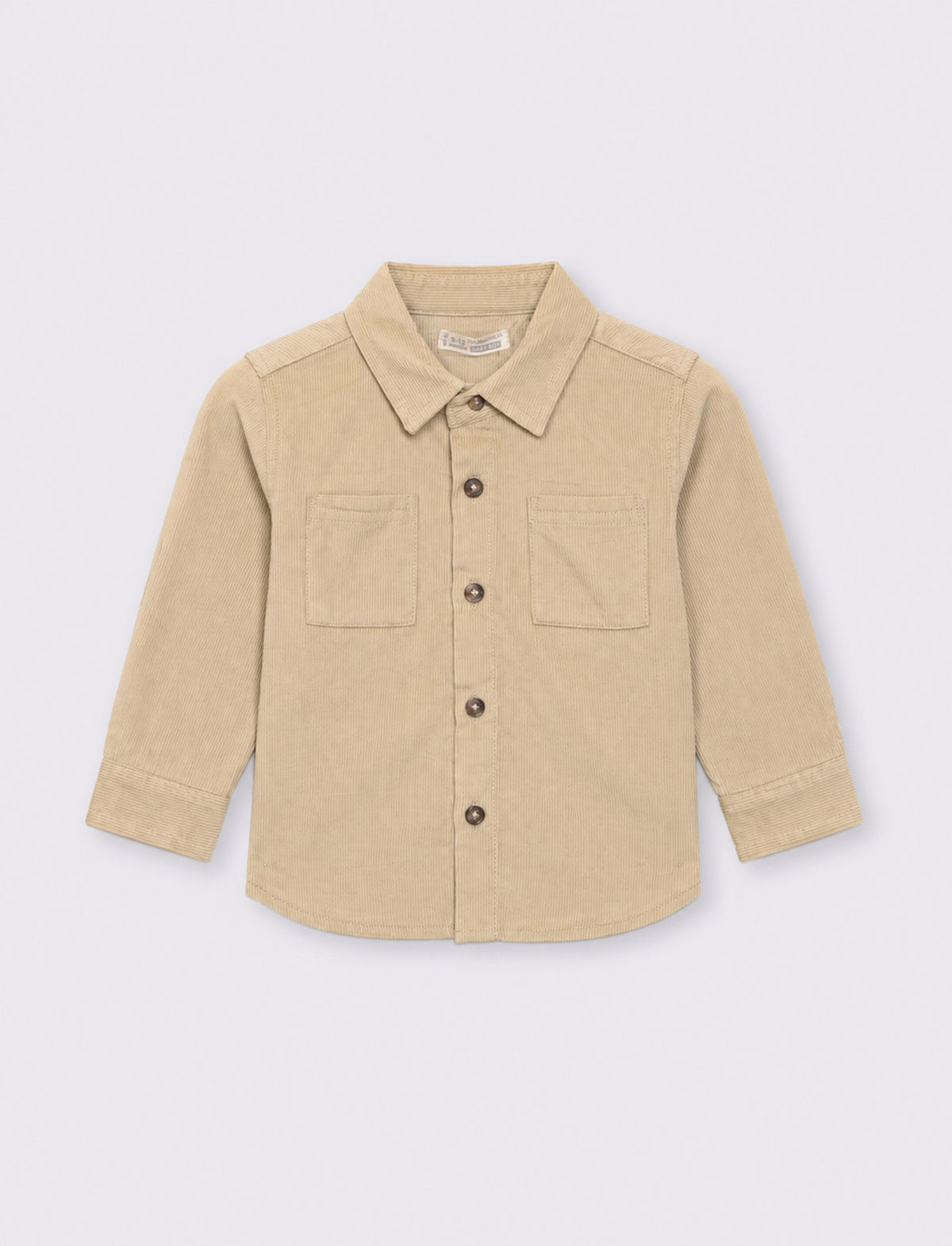 Camicia in velluto a costine regular - Beige