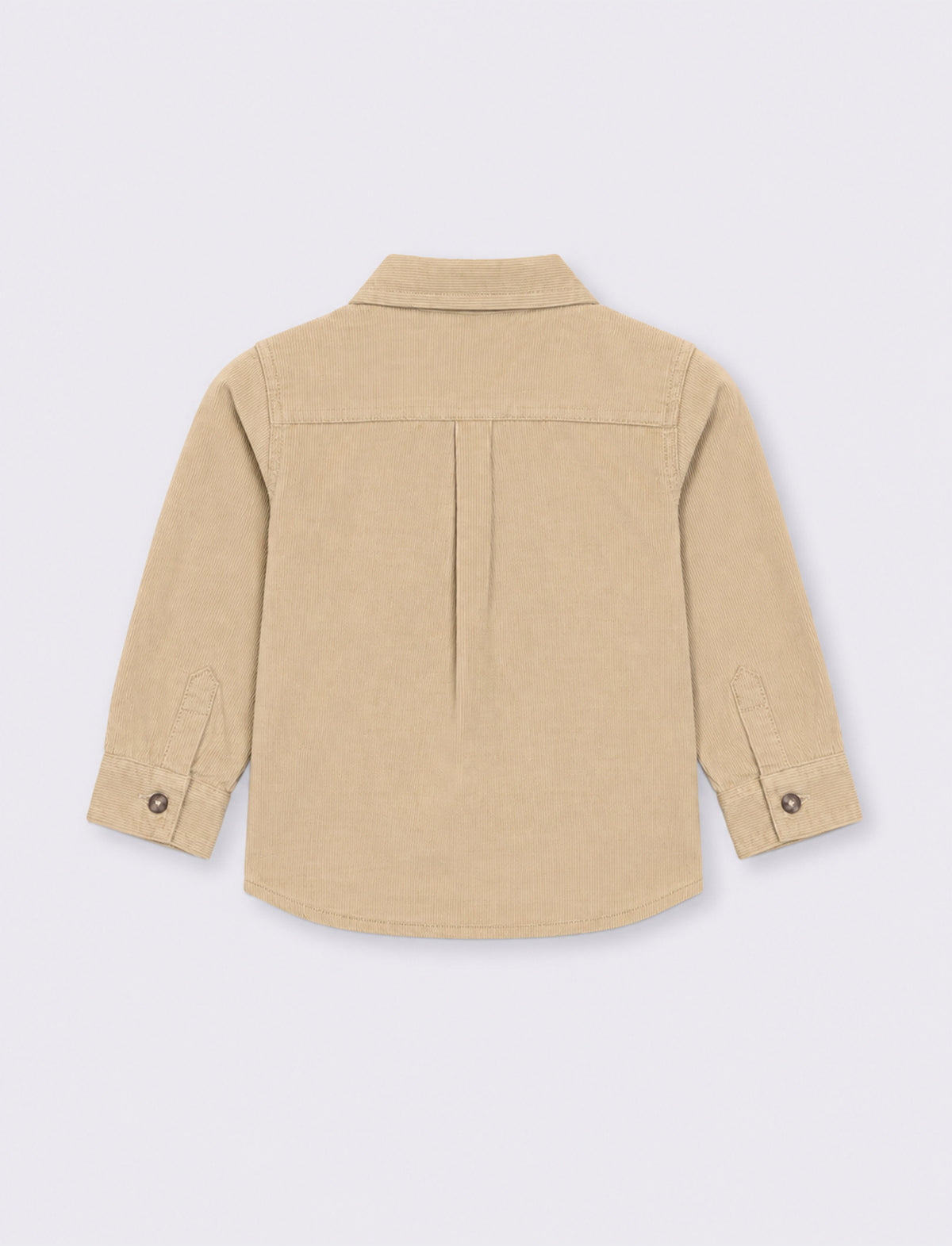 Camicia in velluto a costine regular - Beige