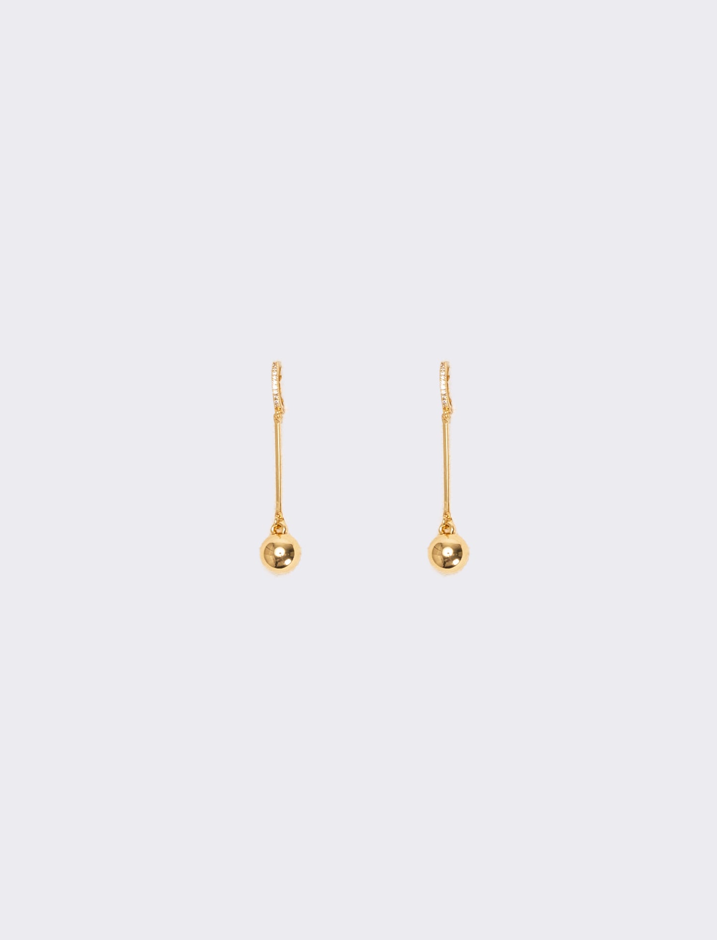 Orecchini pendenti cerchietto e strass - Oro
