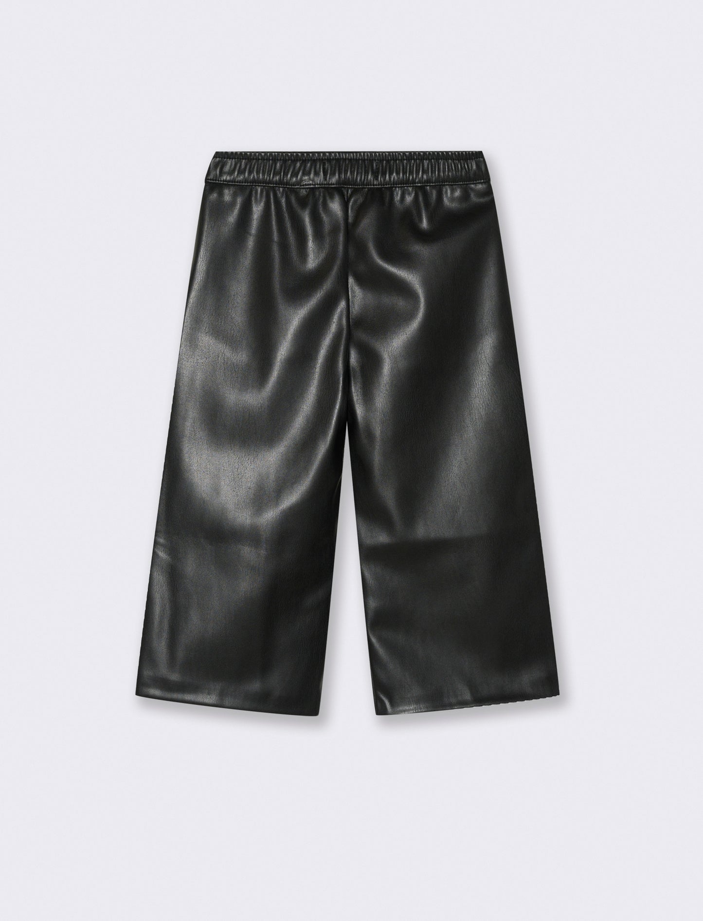 Pantaloni ampi in ecopelle - Nero