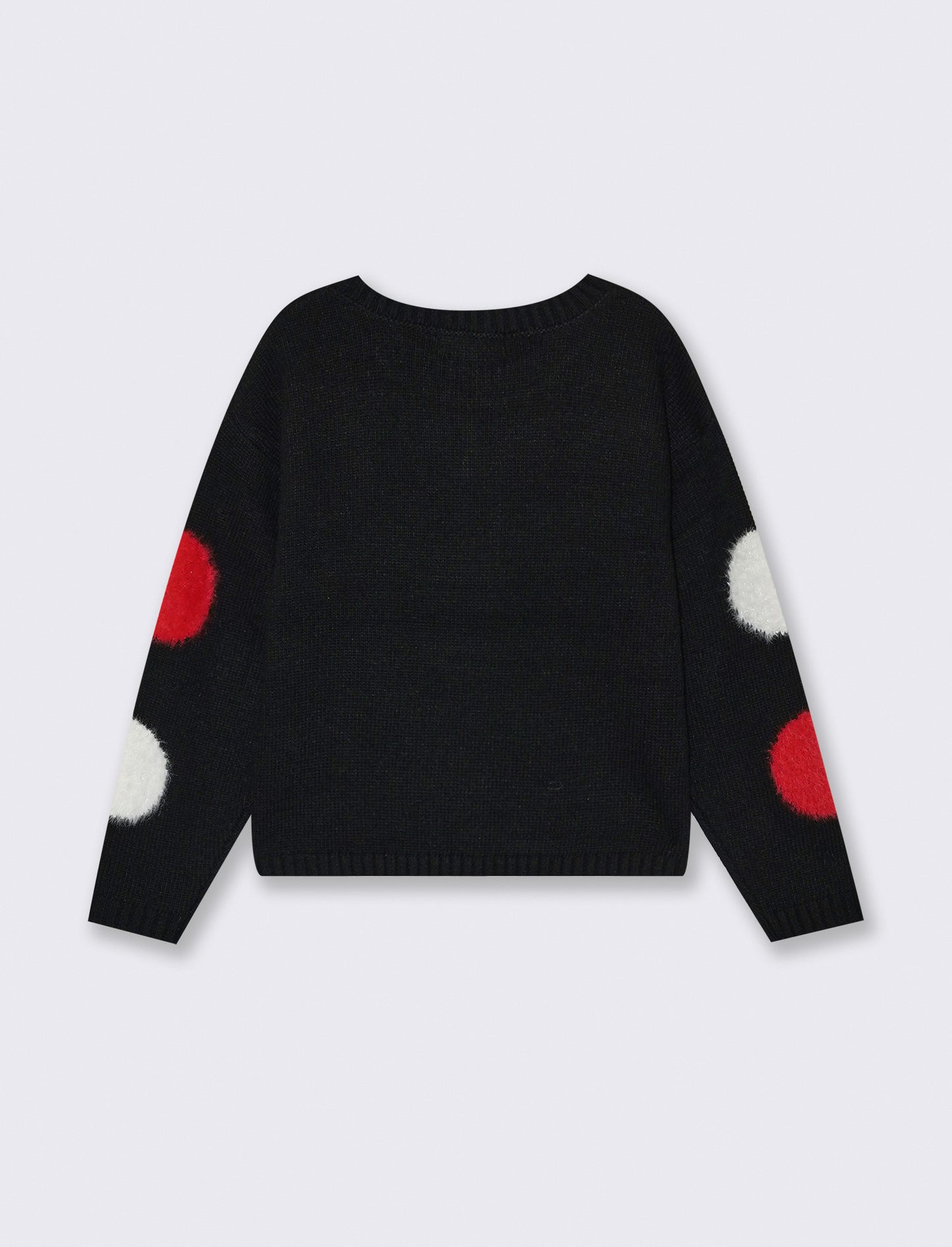 Maglioncino girocollo in lurex jaquard - Nero