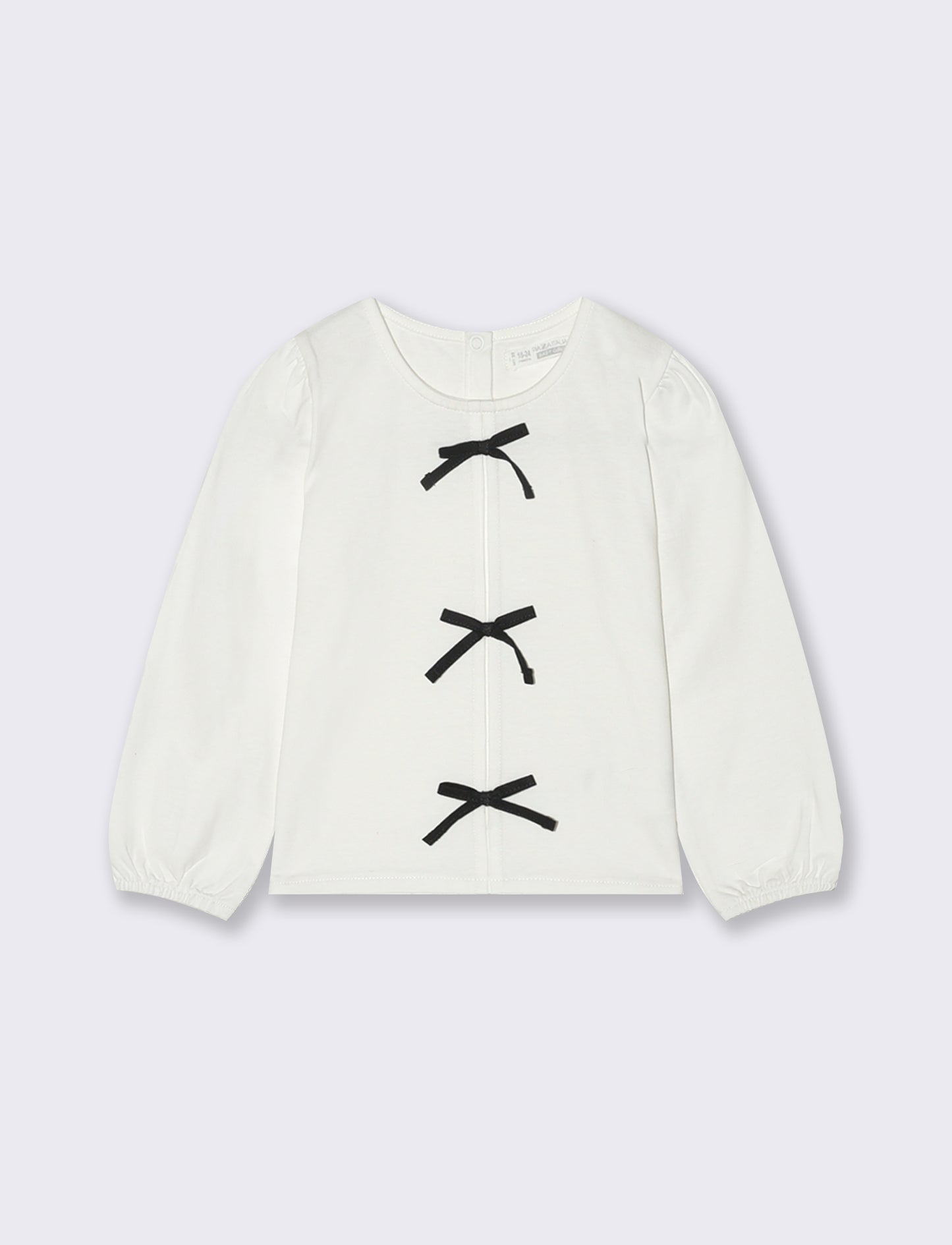 T shirt con fiocchetti - Bianco latte