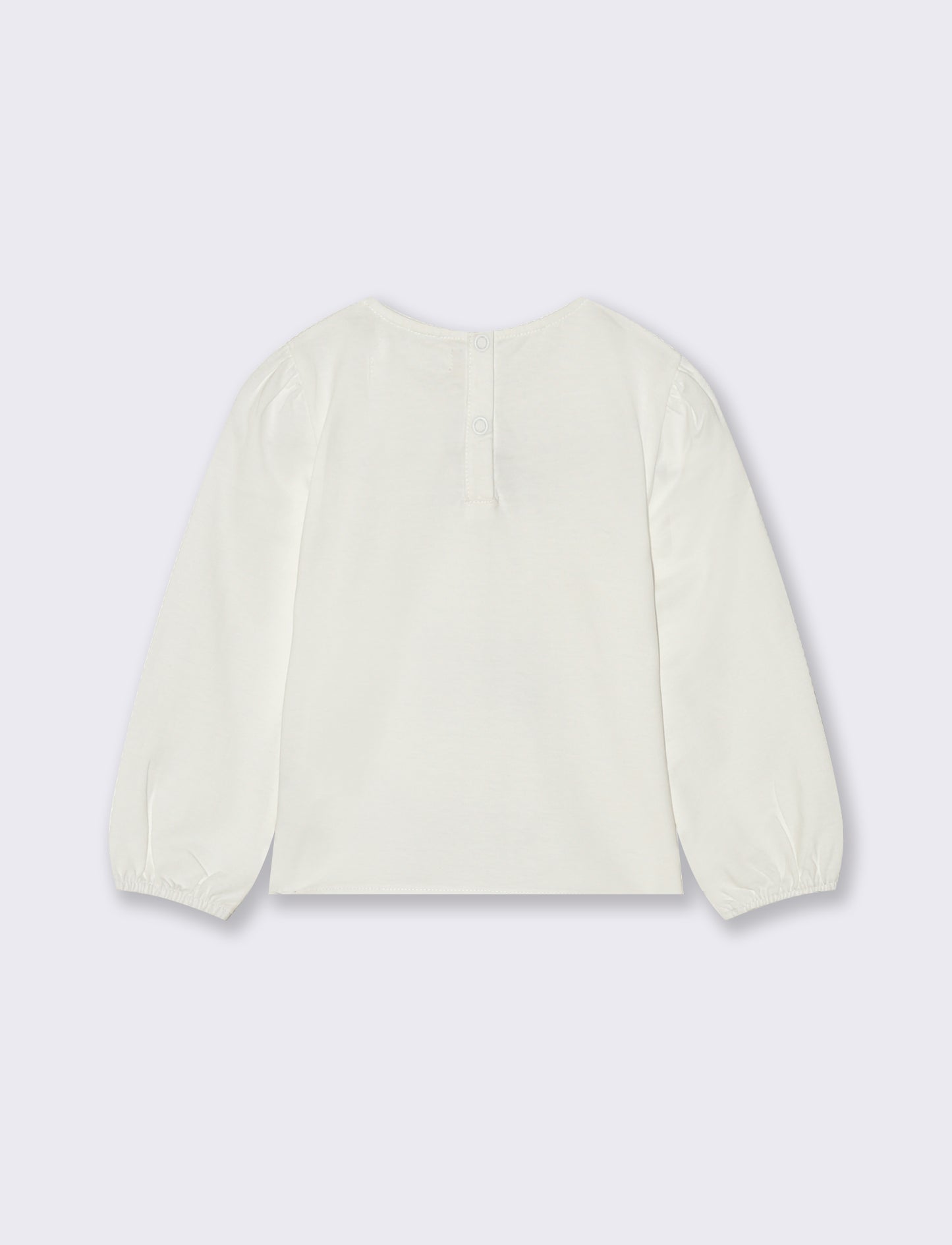 T shirt con fiocchetti - Bianco latte