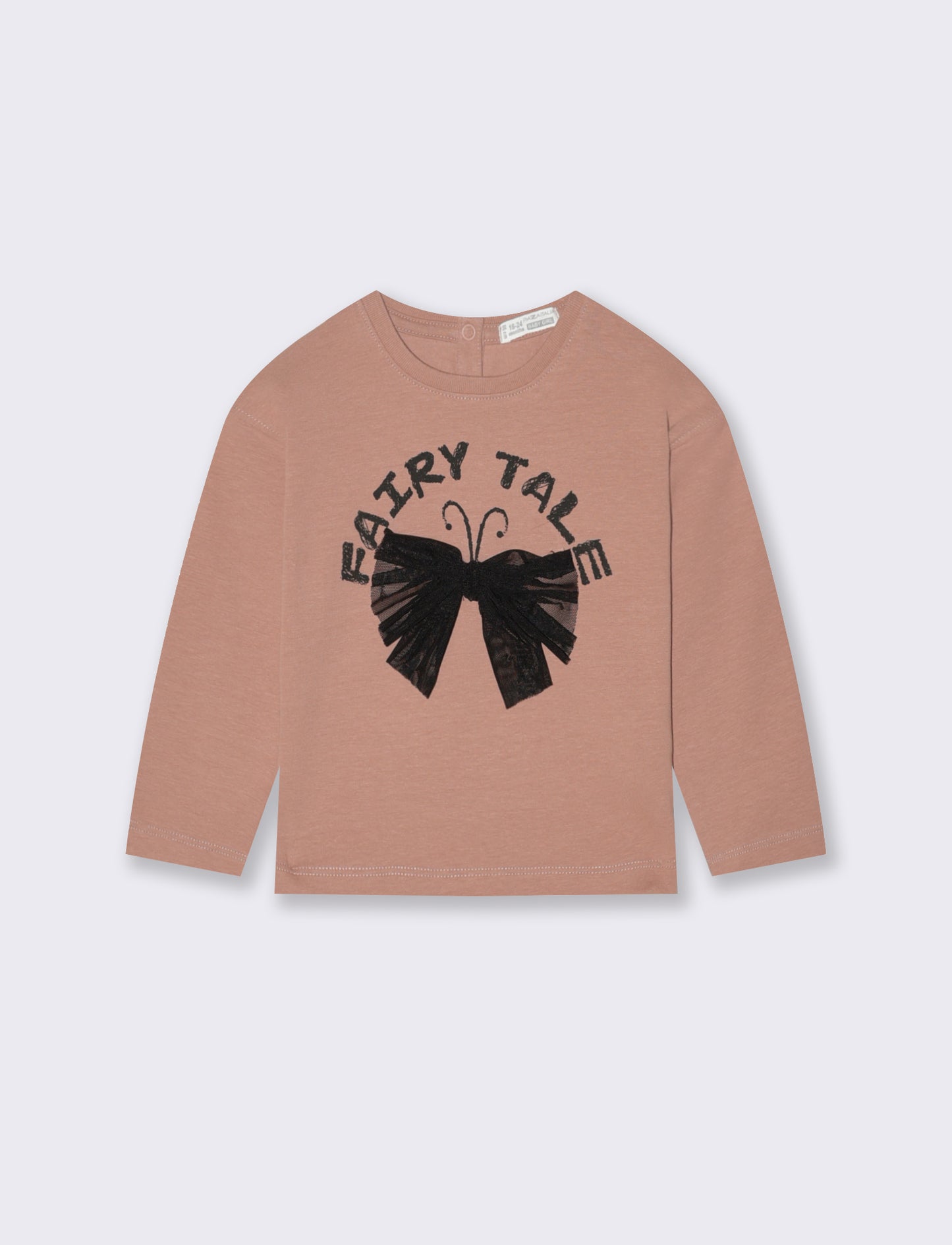 T shirt con grande applicazione e stampa - Rosa