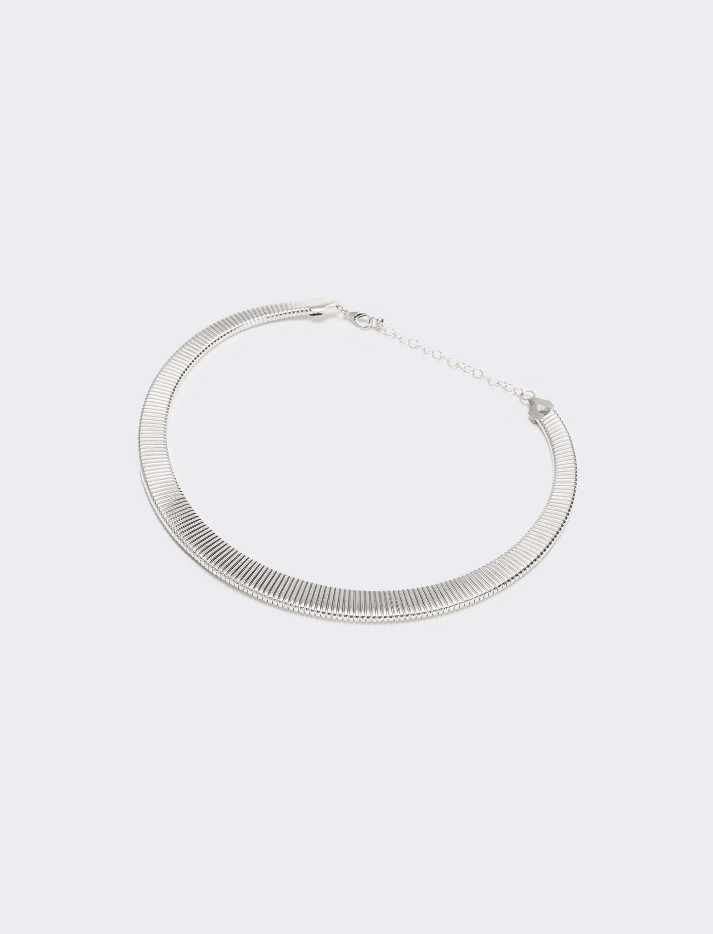 Collana snake schiacciato - Argento