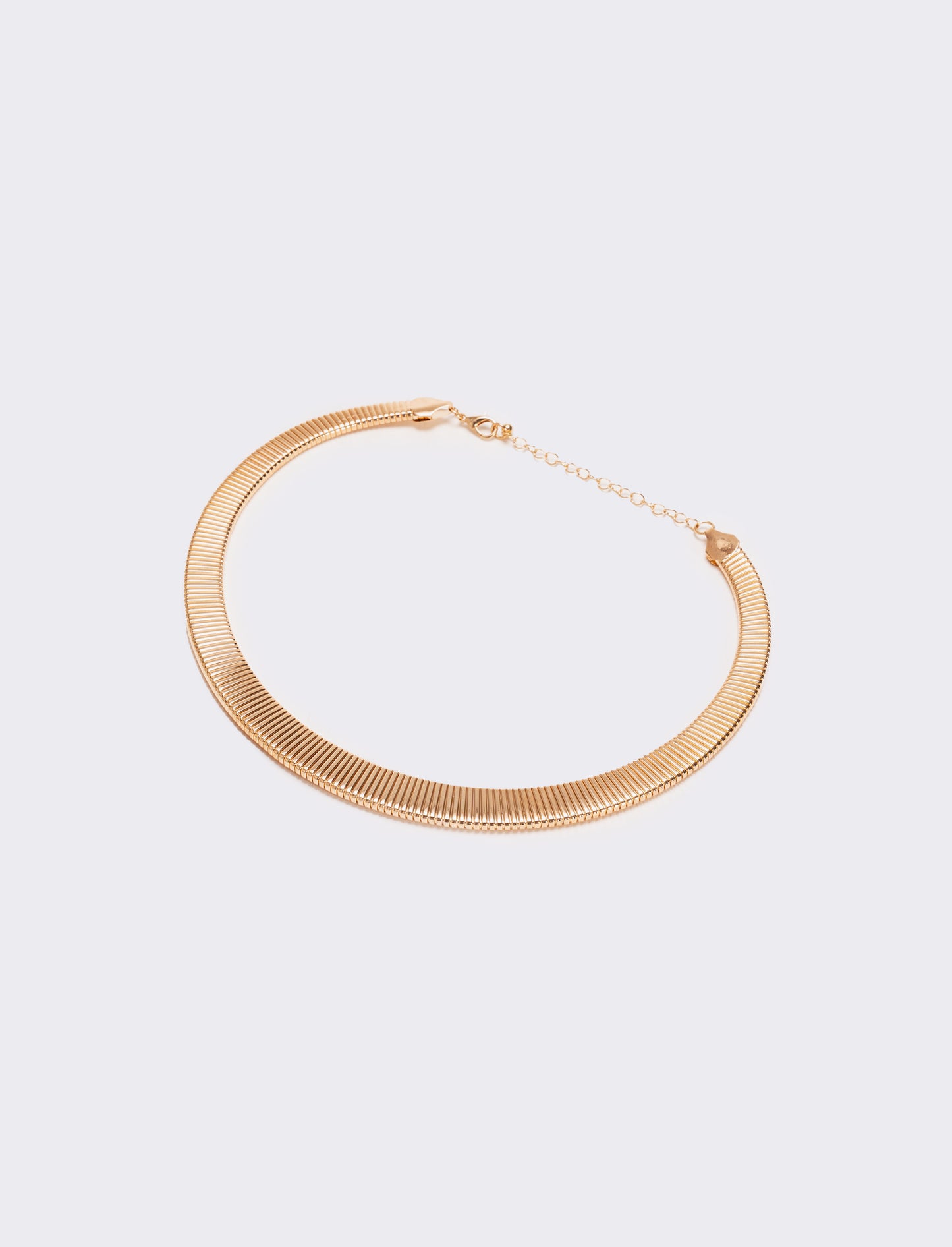 Collana snake schiacciato - Oro rosa