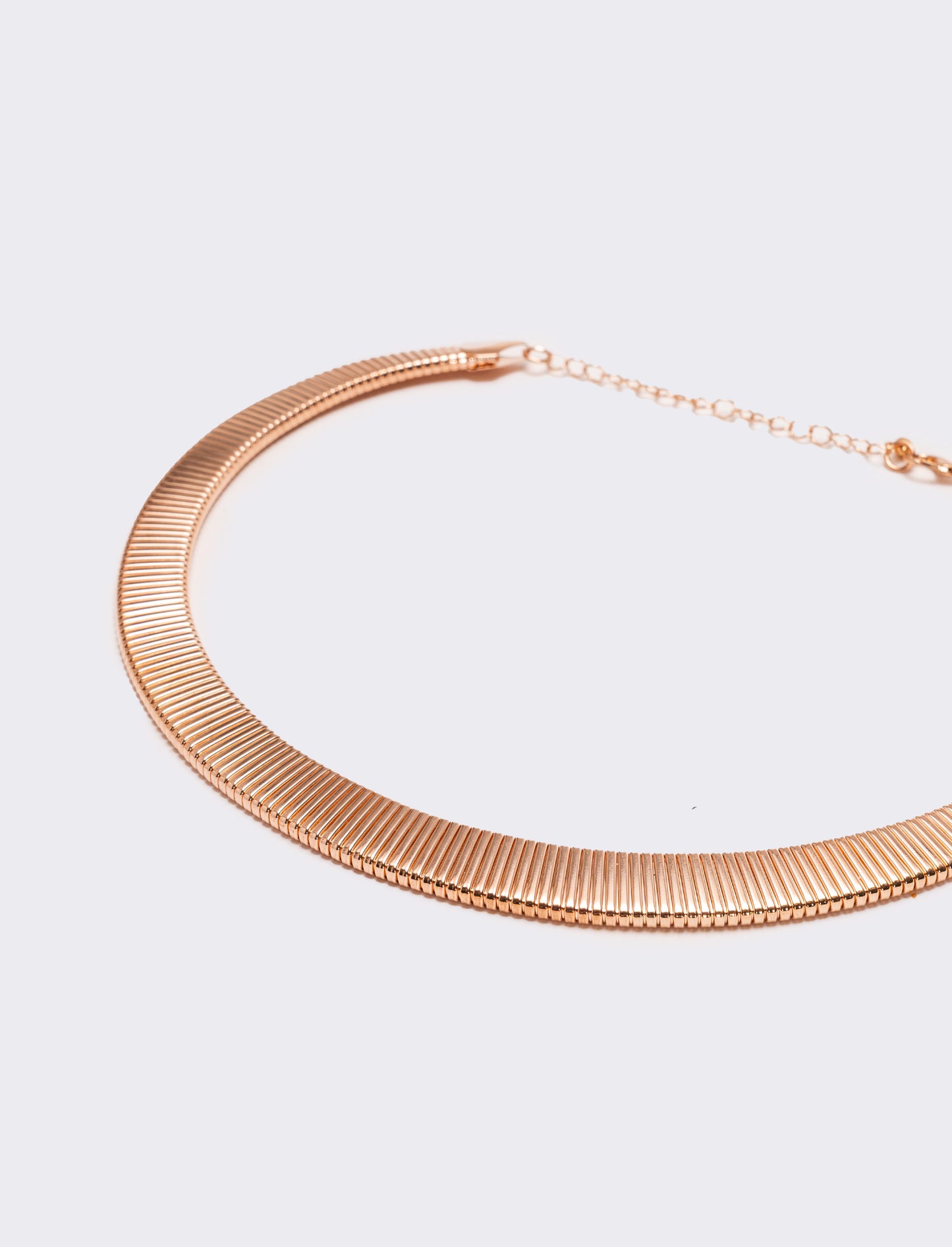 Collana snake schiacciato - Oro rosa
